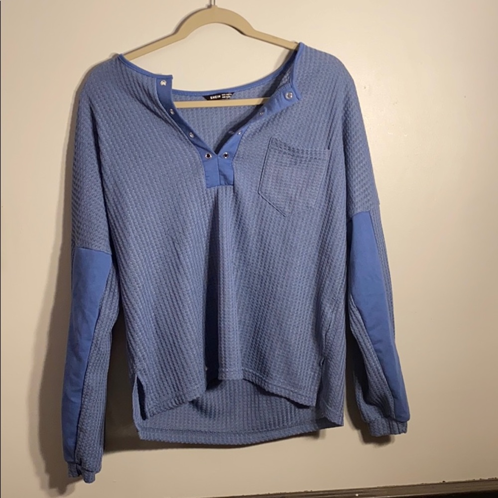 Long Blue Shirt SHEIN